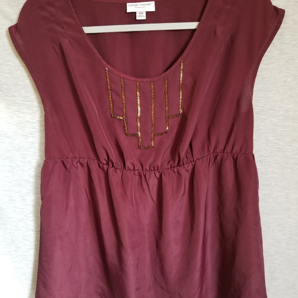 Maternity silk top